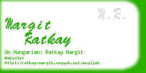 margit ratkay business card